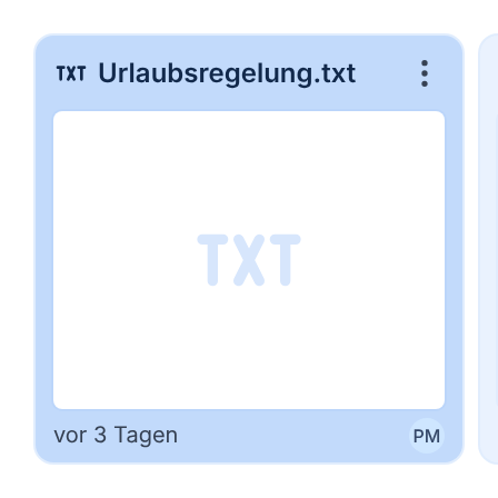 Die Datei Urlaubsregelung.txt im Ordner Personal