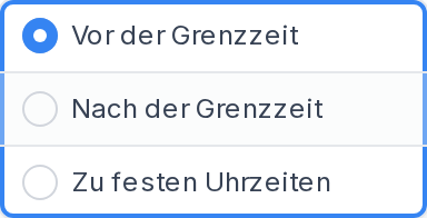 Auswahl Pause einfügen mit der Option Zu festen Uhrzeiten