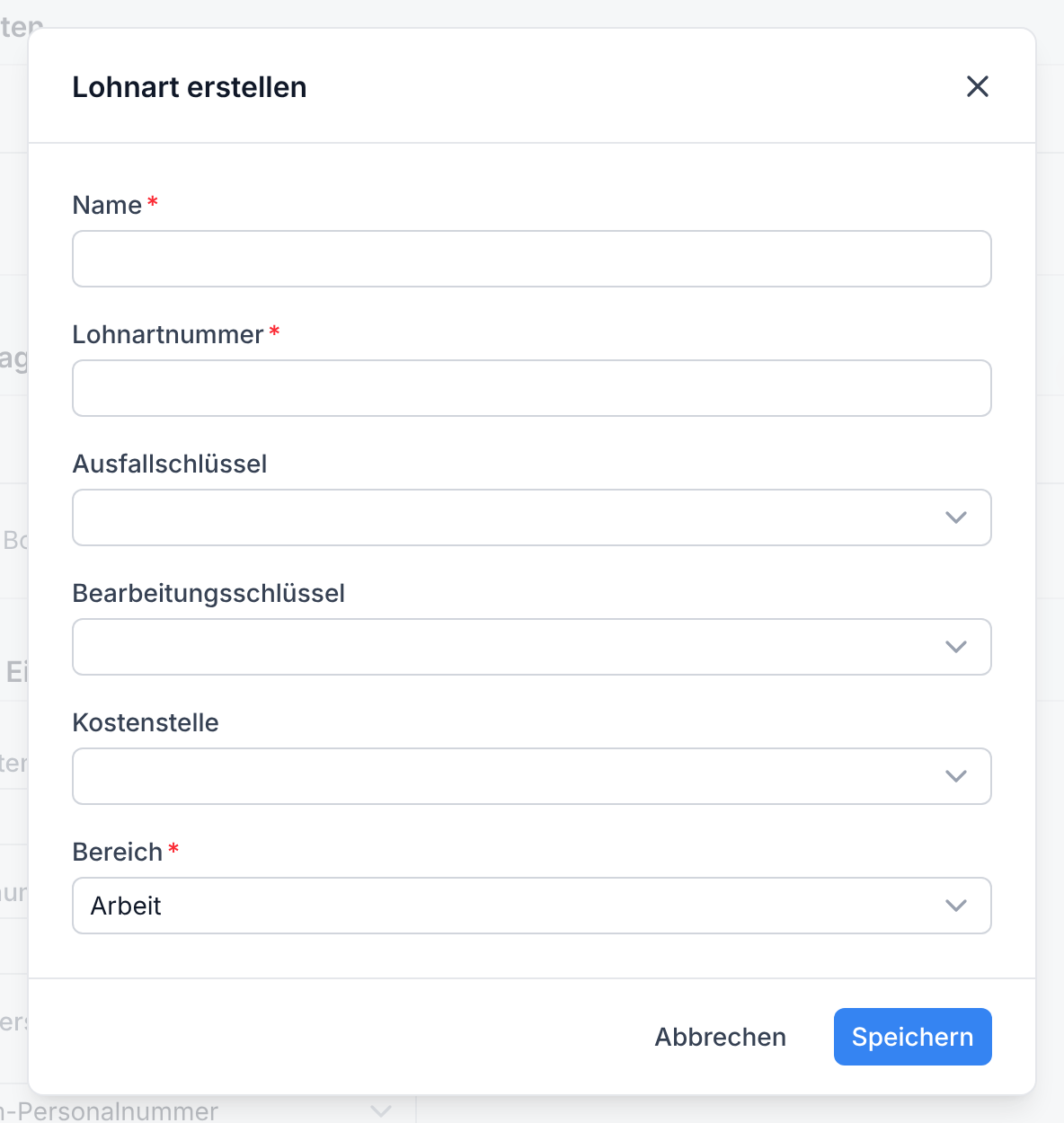 Der Dialog Lohnart erstellen