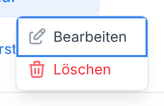 Das Menü eines Ordners mit dem Eintrag Bearbeiten