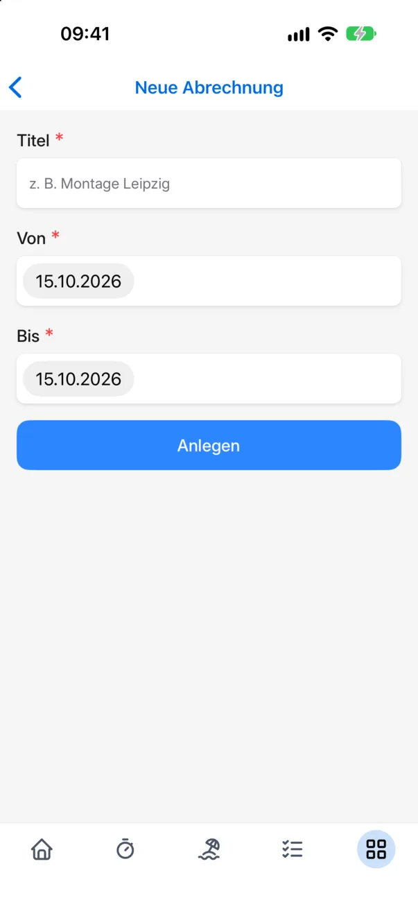 Neue Abrechnung in der App