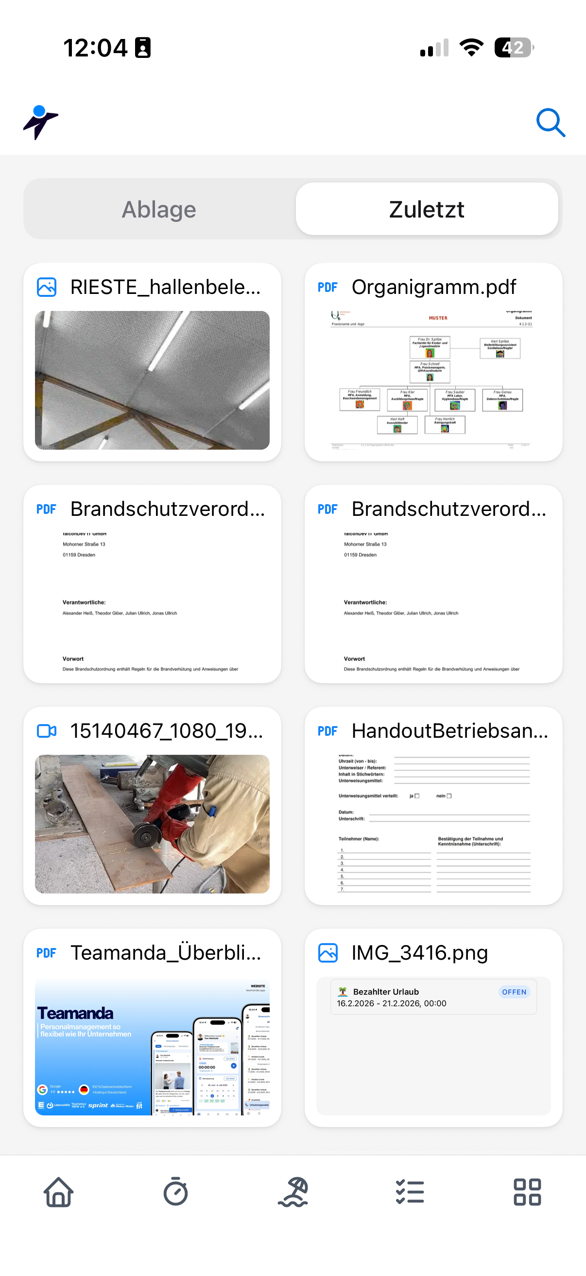 App Neueste Uploads