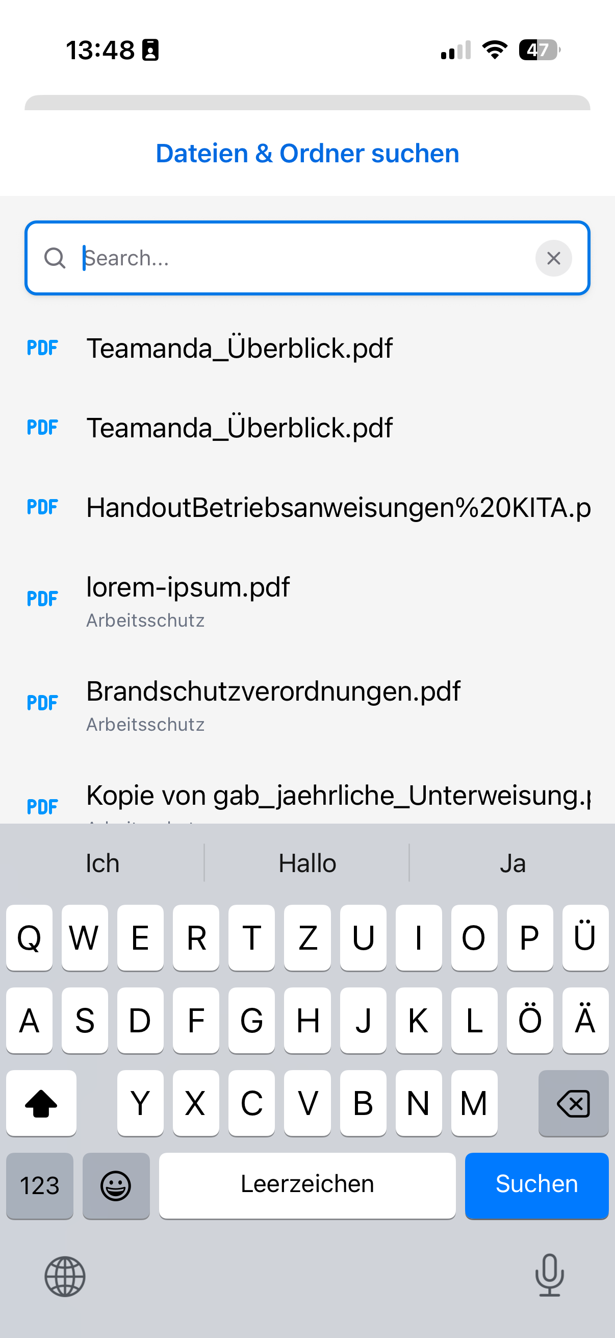App Suche