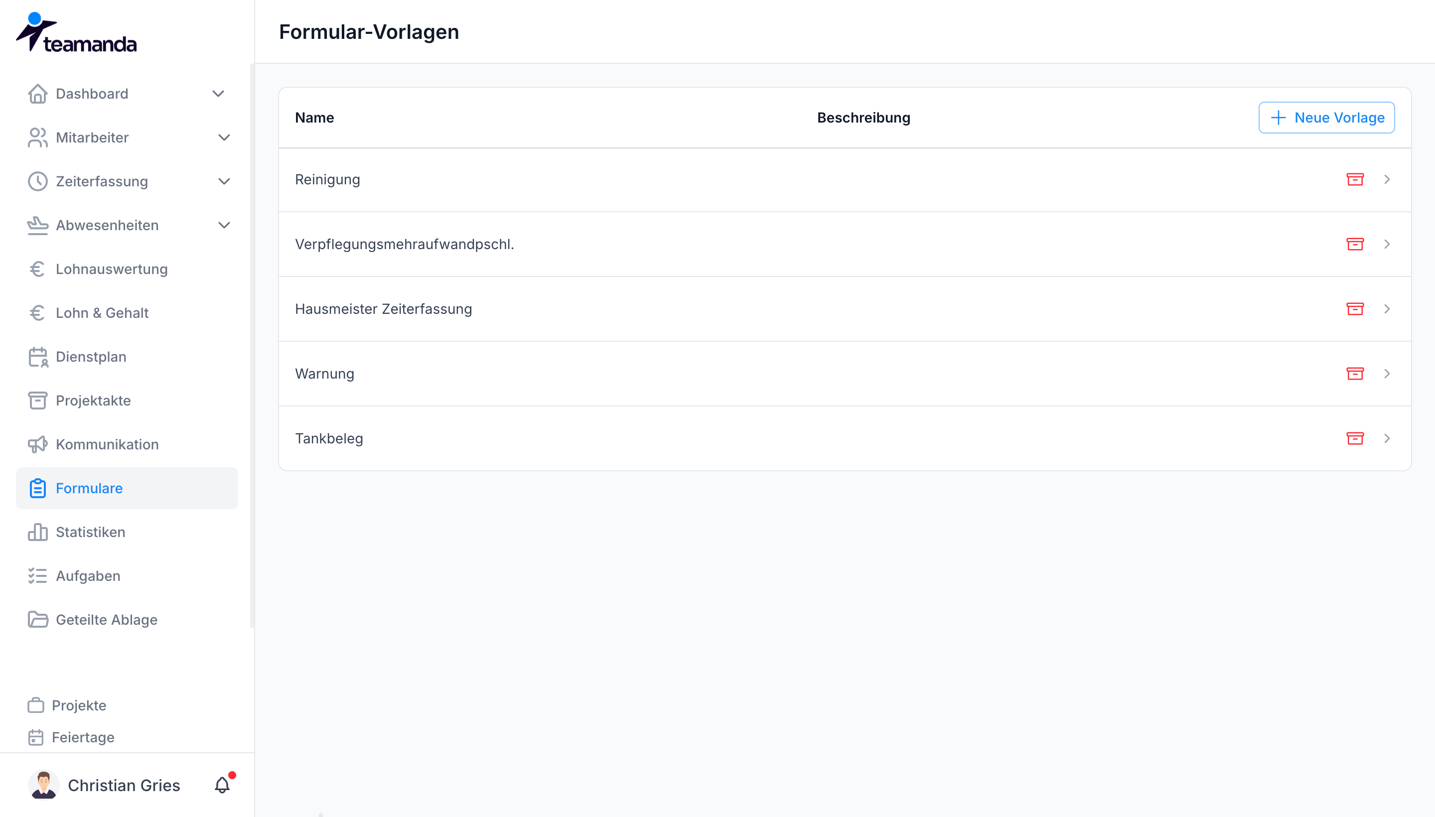 Web Formularliste