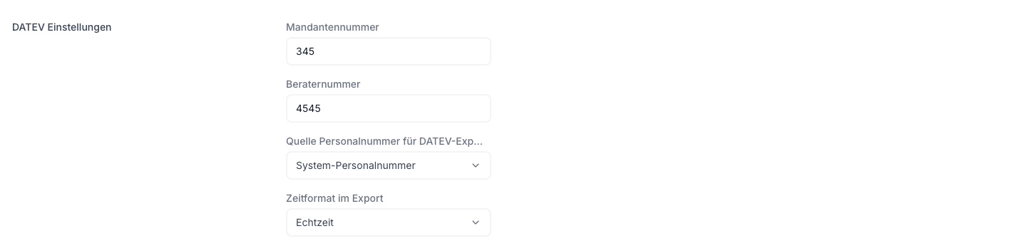 DATEV Einstellungen