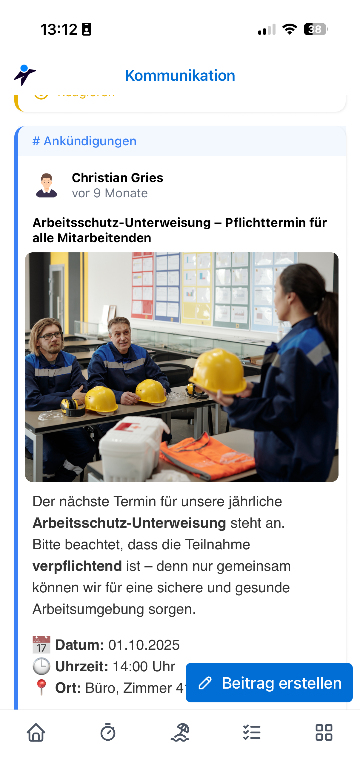 App Beitragsansicht