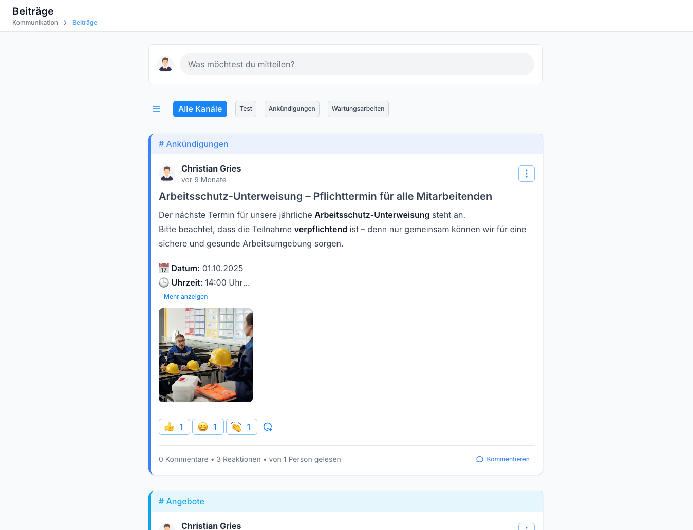 Web Beitrags-Feed