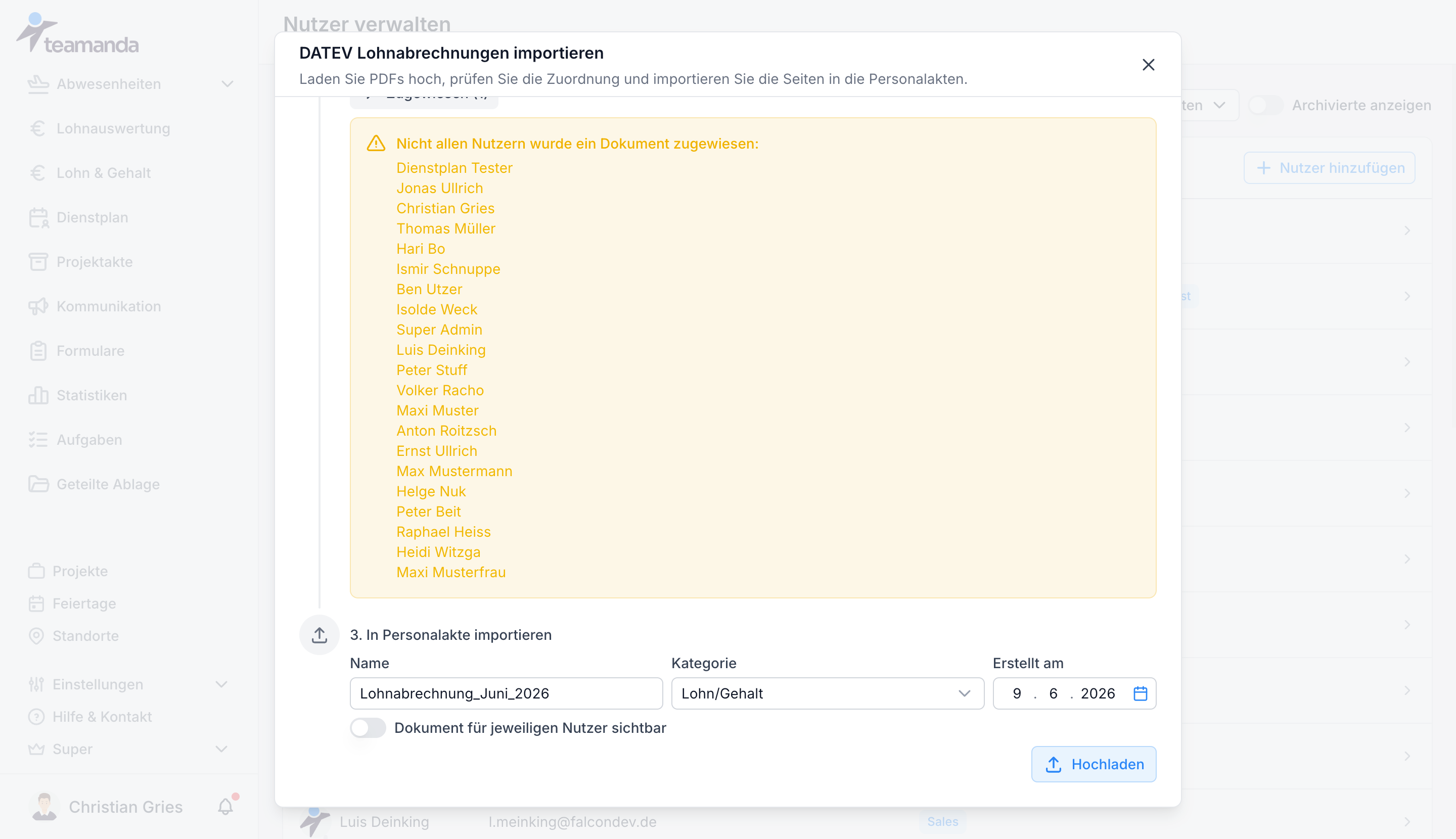 Dokument benennen