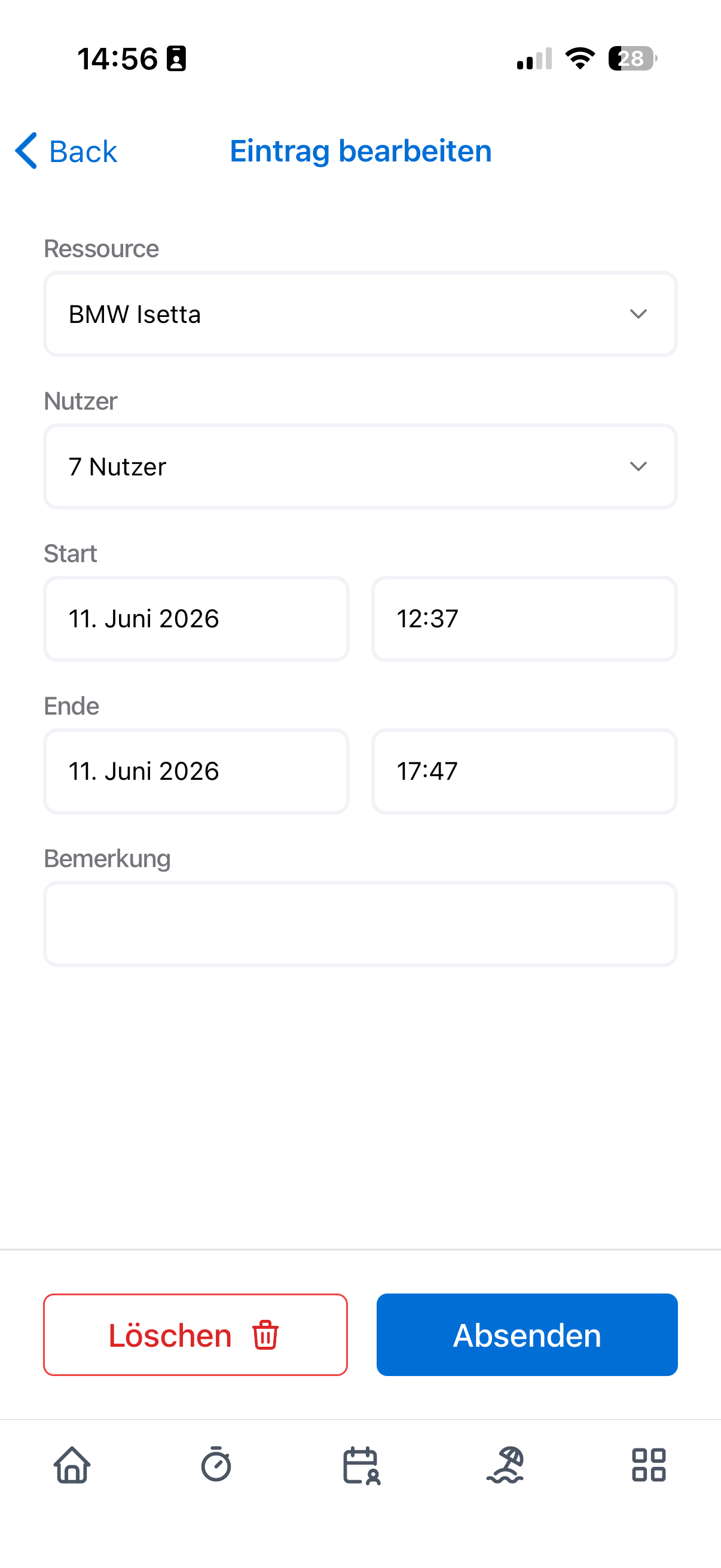 App Eintrag bearbeiten