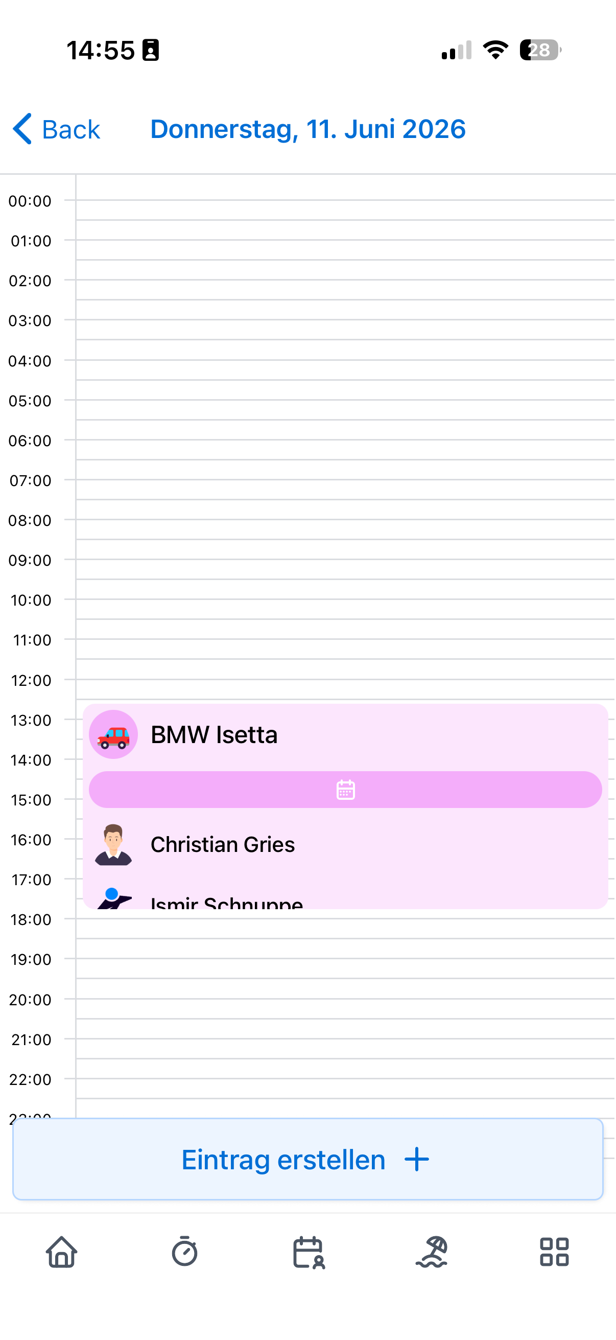 App Tagesansicht
